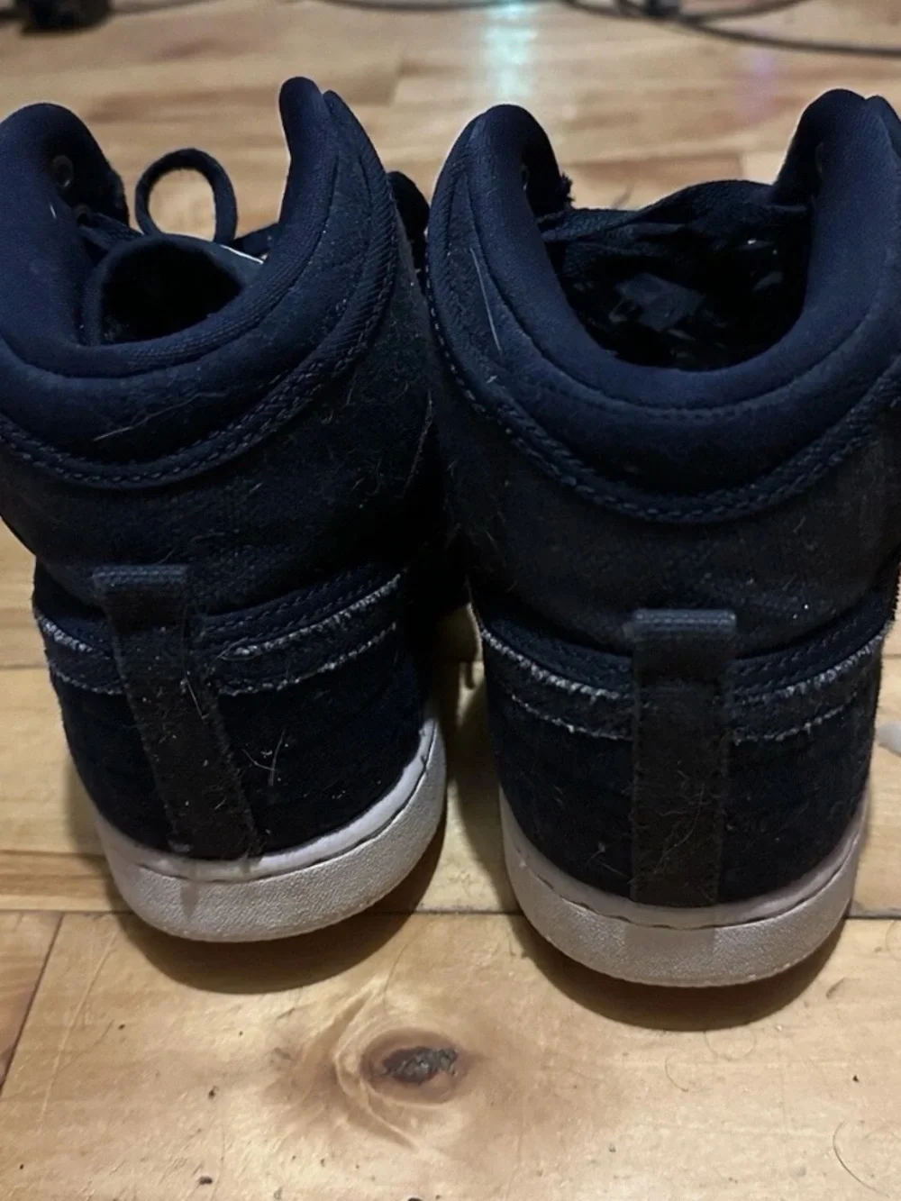 Nike Men’s Black High-Top Sneakers with White Sole